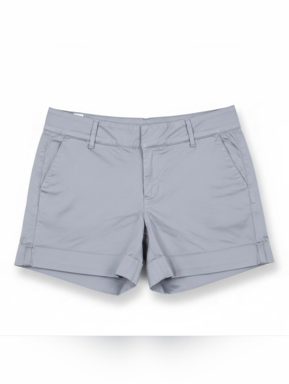 Express Grey Cuffed Chino Shorts Size 6 Stretch Cotton